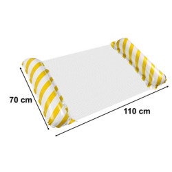 Nafukovací plážová matrace houpací síť vodní lehátko křeslo bazén, žlutá