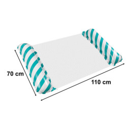 Nafukovací plážová matrace houpací síť vodní lehátko křeslo bazén, modrá