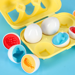 EDUKAČNÍ SKLÁDAČKA VAJÍČKA – PŘIŘAĎ TVARY S MOTIVY OVOCE A ZELENINY