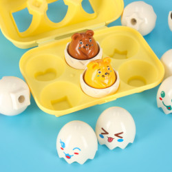 TŘÍDÍCÍ HRA TVARŮ – VZDĚLÁVACÍ VAJÍČKA, ROZPOZNÁVÁNÍ BAREV A TVARŮ 6 ks