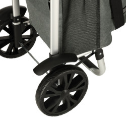 Nákupná taška na kolieskach s rámom 100 cm sivá