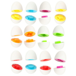 Vzdělávací puzzle třídič tvarů vajíček 12 ks slepice