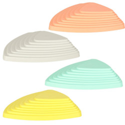 Senzorická dráha riečne kamene, 11 prvkov- pastelová