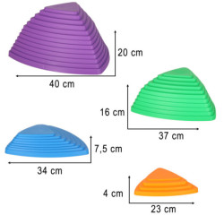 Senzorická dráha riečne kamene, 11 prvkov- farebné
