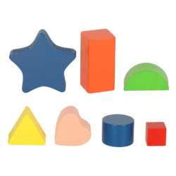 Vzdělávací dřevěná věž třídička tvarů, která učí počítat 71cm XXL