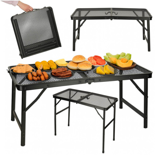 Turistický stôl LUARO kempingový skladací stôl 80 x 40 x 66 x 37 cm