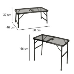 Turistický stôl LUARO kempingový skladací stôl 80 x 40 x 66 x 37 cm