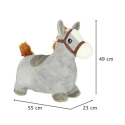 Plyšový gumový skákací koník