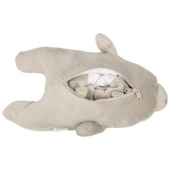 Cestovní polštářek 2v1 na krk do letadla, auta, maskot Medvídek