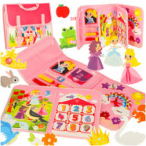 Senzorická manipulační deska montessori batoh, růžová