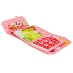 Senzorická manipulační deska montessori batoh, růžová
