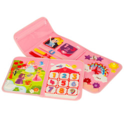 Senzorická manipulační deska montessori batoh, růžová