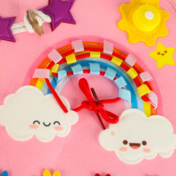 Senzorická manipulační deska montessori batoh, růžová