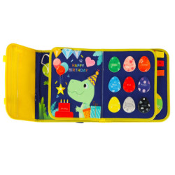 Smyslová manipulační deska montessori batoh, modrá