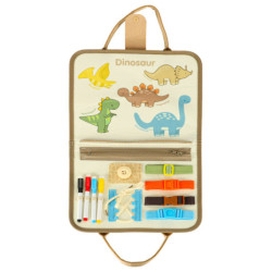 Smyslová manipulační deska montessori dinosaurus case
