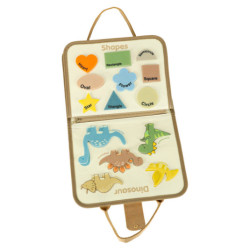 Smyslová manipulační deska montessori dinosaurus case