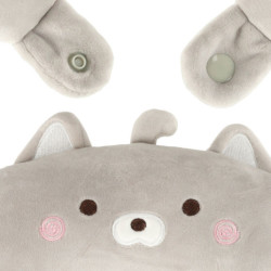 Cestovní polštářek 2v1 na krk pro letadlo, auto, maskot Kočka