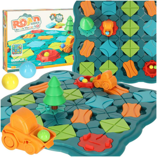 Puzzle desková hra bludiště překážková dráha 28 el.