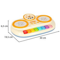 Dětské interaktivní varhany piano vzdělávací, béžové