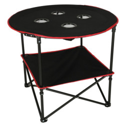 Cestovní skládací stolek s kryte, černý