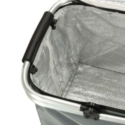 Tepelný skládací piknikový koš šedý