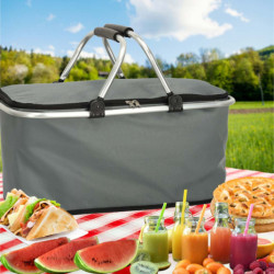 Tepelný skládací piknikový koš šedý