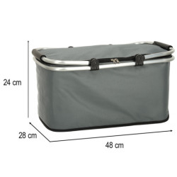 Tepelný skládací piknikový koš šedý