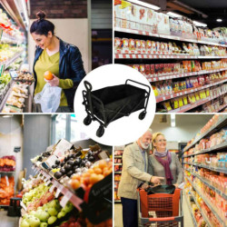 Plážový nákupní vozík skládací turistický vozík otočný 360 teleskopická rukojeť