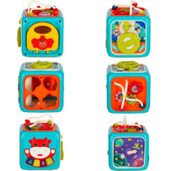 Vzdělávací kostka interaktivní piano 6v1 Bibi-inn, modrá