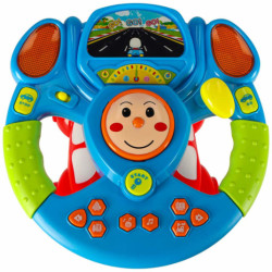 Interaktivní dětský volant s projektorem – červený