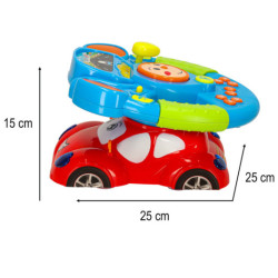 Interaktivní dětský volant s projektorem – červený