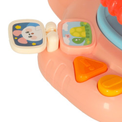 Dětský interaktivní volant, růžově