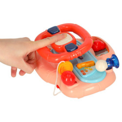 Dětský interaktivní volant, růžově