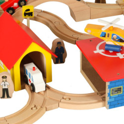 Dřevěná vlaková lokomotiva město 69el