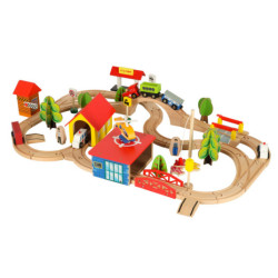 Dřevěná vlaková lokomotiva město 69el