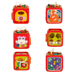 Smyslová hračka vzdělávací kostka 6v1