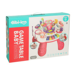 Vzdělávací interaktivní stůl pro děti se zvukem, červený