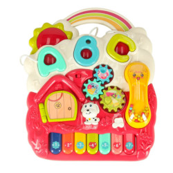 Kočárek interaktivní výukový stůl 4v1, růžový