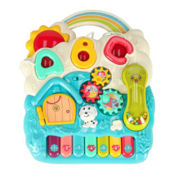 Kočárek interaktivní výukový stůl 4v1, modrý