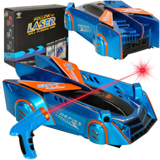 RC laserem řízené nástěnné modré laserové auto
