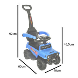 Jízda terénním autem se zvukem a světly, modrá