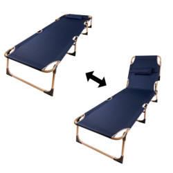 Skládací turistická polní postel kanada 193 cm, tmavě modrá