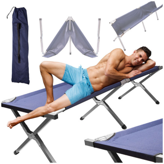 Skládací polní lůžko turistická kanoe- modrá