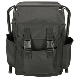 Rybářské cestovní křeslo bez opěradla, černé