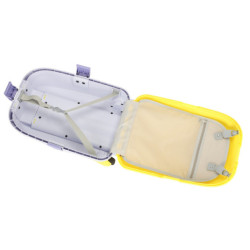 Dětský cestovní kufr na kolečkách, příruční zavazadlo, žlutý