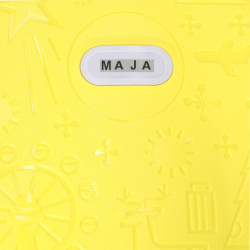 Dětský cestovní kufr na kolečkách, příruční zavazadlo, žlutý