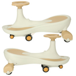 Gravitační horská dráha svítící LED kola s hrající hudbou 76cm zlatá a bílá max. 120kg