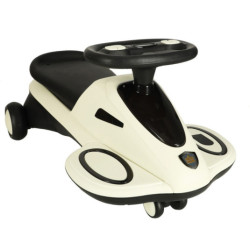 Gravitační koloběžka svítící LED kolečka s hudbou hrající koloběžka 74cm béžová/černá max. 100kg