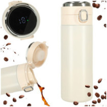 Termohrnek s náustkem LED termoska 420ml, béžový