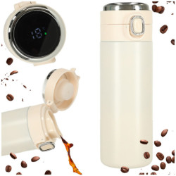 Termohrnek s náustkem LED termoska 420ml, béžový